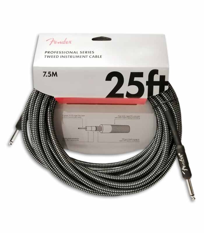 Embalage del cable Fender Professional Gris Tweed 7.5m