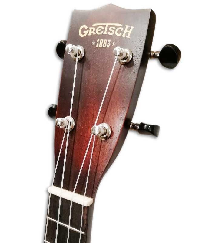 Cabeza del ukulele Gretsch Soprano G9100 con la funda