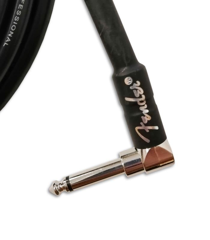 Jack em L do cabo Fender para Guitarra Professional Series Preto em L 3m