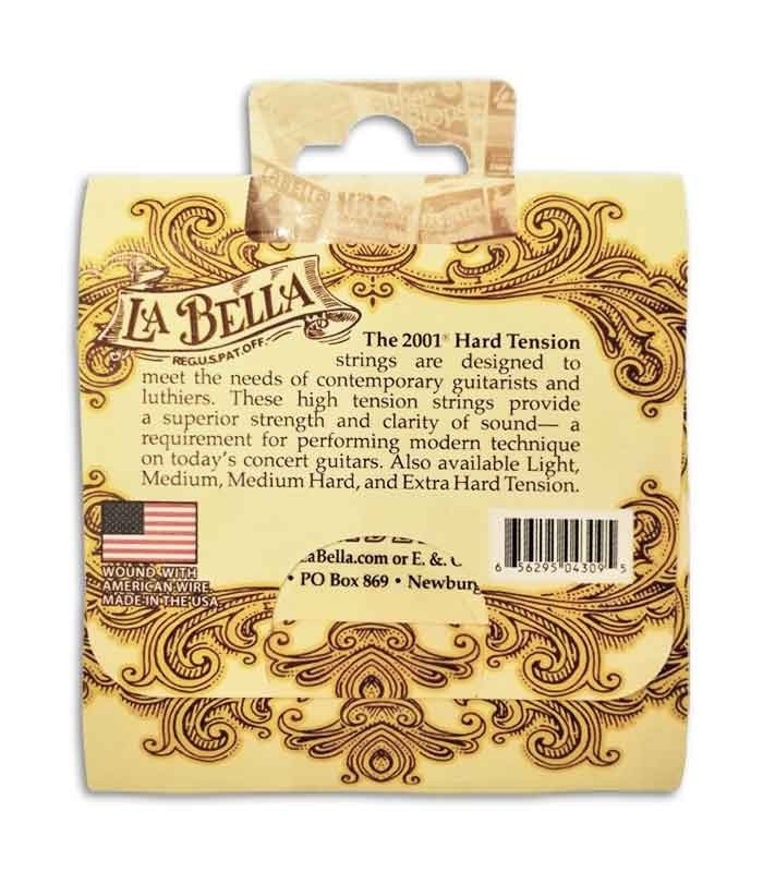 String Set LaBella 2001 for Classical Guitar Hard Tension