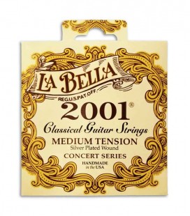 Juego de Cuerdas LaBella 2001 para Guitarra Clásica Tensiono Média