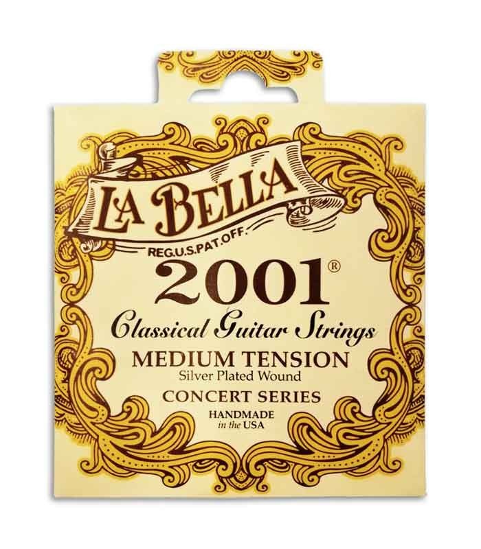 Juego de Cuerdas LaBella 2001 para Guitarra Clásica Tensiono Média