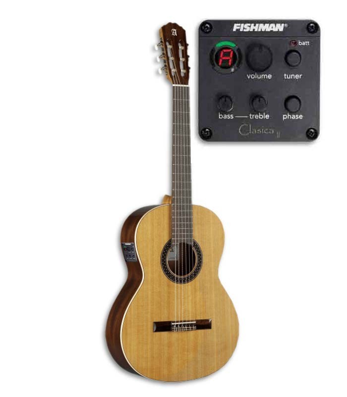 Guitarra clássica Alhambra 1C EZ com pré-amplificador  Fishman EZ Clásica II