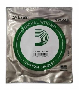 Cuerda Individual Daddário NW028 para Guitarra Eléctrica Nickel Wound