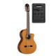 Foto de la guitarra clásica Alhambra 3C CW E1 y preamplificador