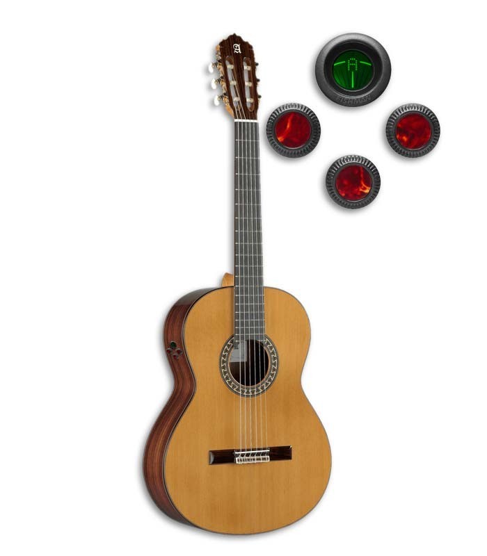 Foto de la Guitarra Clásica Alhambra 5P E8 y Equalizador Fishman E8