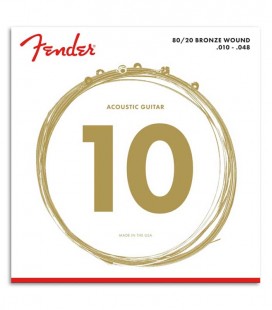 Jogo de Cordas Fender 70XL para Guitarra Folk Phosphor Bronze 010-048