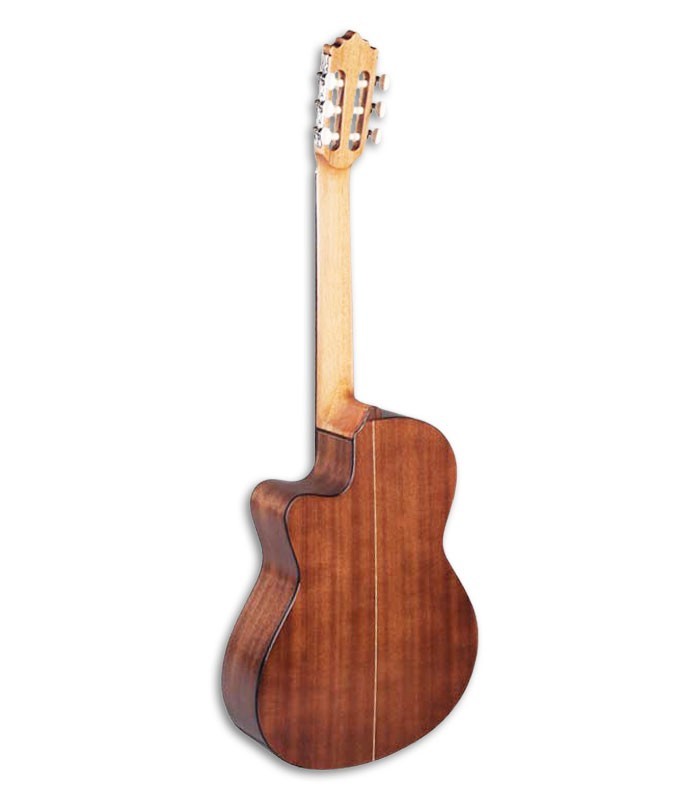 Foto guitarra clássica Paco Castillo 222 CE fundo e três quartos