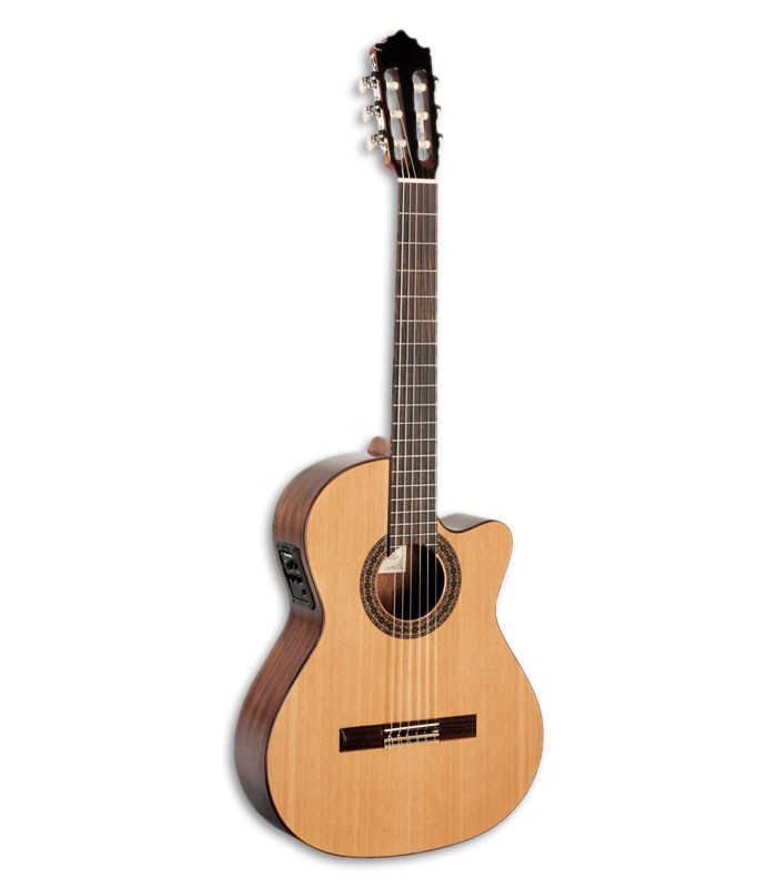 Photo of the Paco Castillo Classical guitar model 222 CE front and three quarters