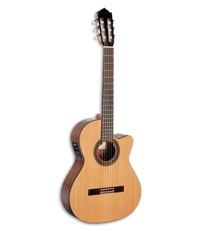 Foto guitarra clássica Paco Castillo 222 CE frente e três quartos