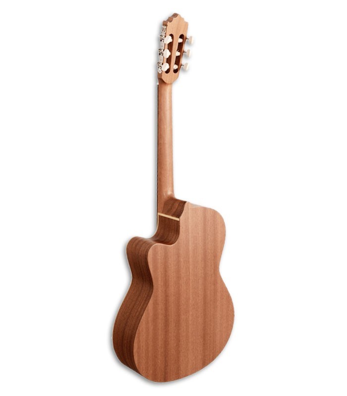 Back of Paco Castillo classical guitar 221 CCE model three quarters
