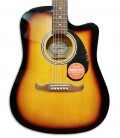 Foto de la Guitarra Folk Fender modelo FA 125CE Sunburst tapa y roseta