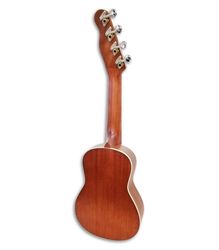 Foto do Ukulele Soprano Fender modelo Seaside cor Natural trás e em três quartos