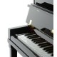 Foto detalhe do teclado do Piano Vertical Petrof P122 H1