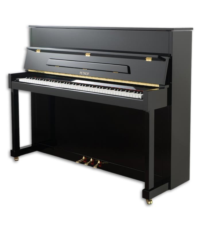 Photo of Upright Piano Petrof P122 N2 front and in 3/4