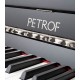 Photo of the Upright Piano Petrof model P118 S1 of the Middle Series front and in three quarters