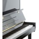 Foto detalhe do teclado e móvel do Piano Vertical Petrof P125 K1