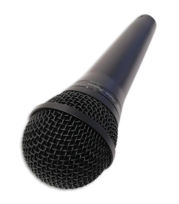 Foto do microfone Shure PGA 58 BTS destacando a cabeça do microfone