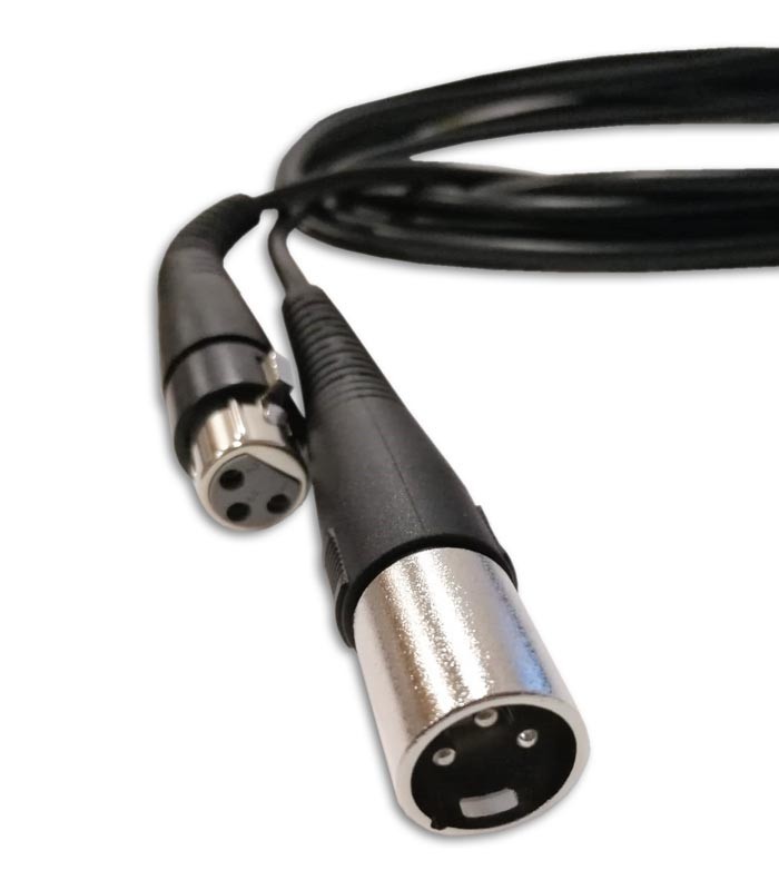 Foto del cable del micrófono Shure PGA 58 BTS destacando las puntas