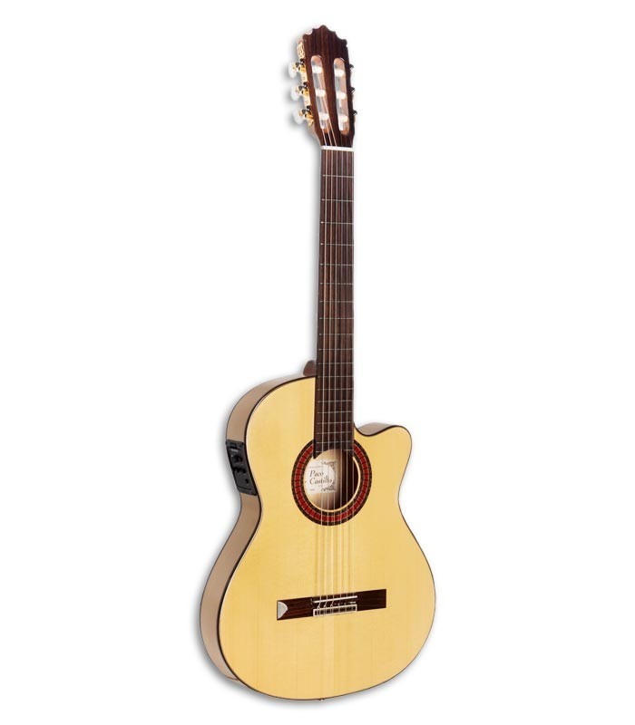 Flamenco guitar Paco Castillo model 233 FTE with a narrow  body and a solid spruce top