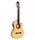 Photo of the classical guitar Paco Castillo model 233 FTE front and in three quarters