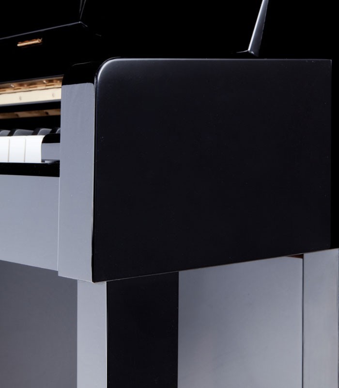 Photo of a detail of the body of the Upright Piano Petrof model P118 M1