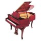 Foto del Piano de Cola Petrof modelo P173 Breeeze Chipendale de la Style Collection de frente y en trés cuartos
