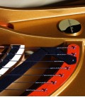 Foto detalhe do interior e da identificação da Master Series do Piano de Cauda Petrof modelo P284 Mistral