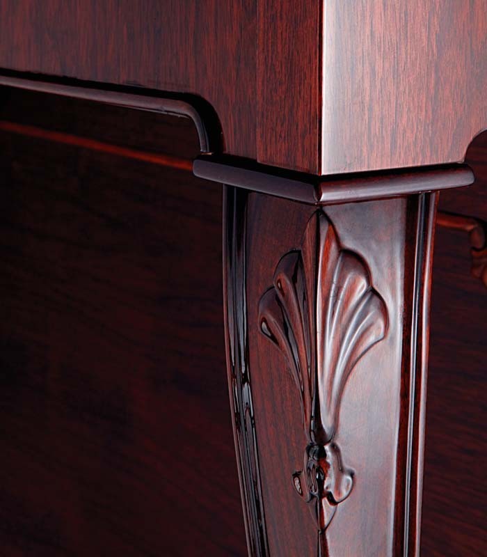 Photo detail of the decoration of the Upright Piano Petrof P118 C1