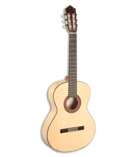 Foto de la guitara flamenco Paco Castillo modelo 213 F de frente y en trés cuartos