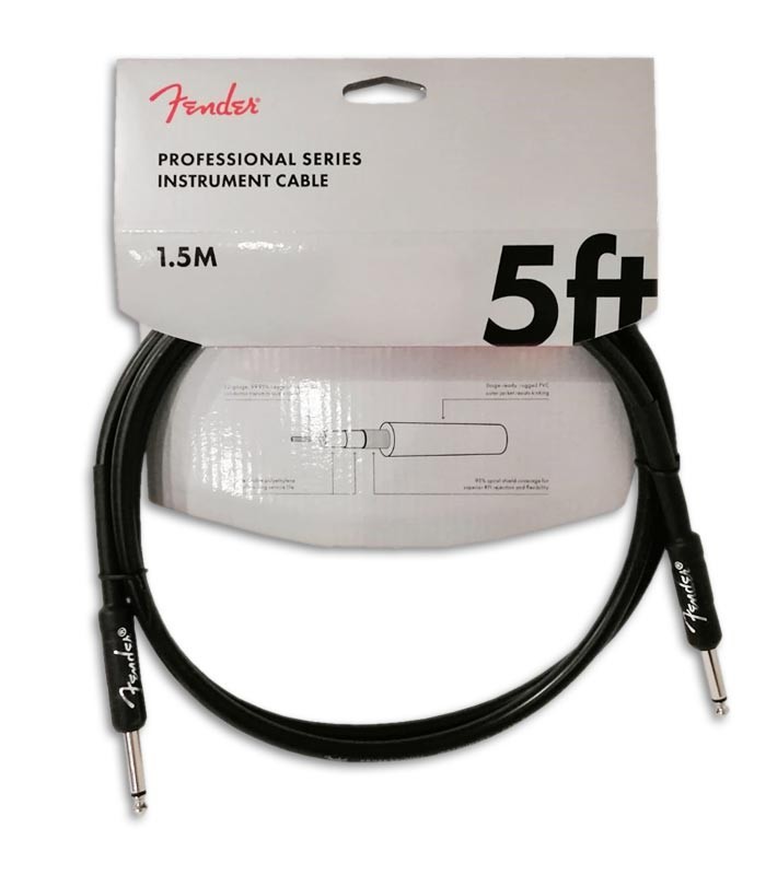 Foto del Cable Fender serie Profesional para Guitarra en color Negro de 1.5 metros