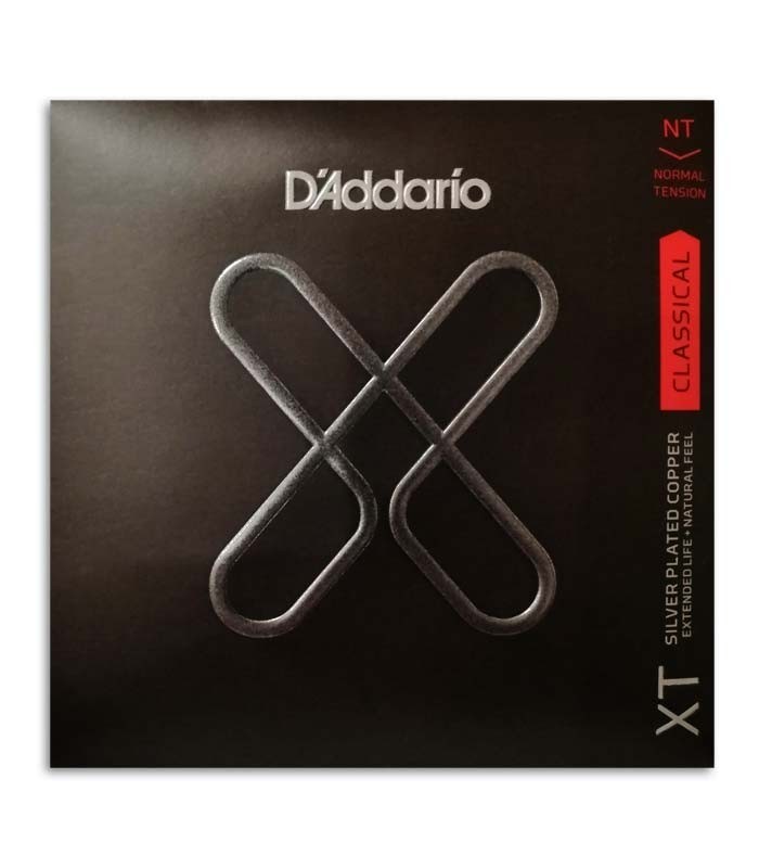 Photo of the package cover of the String Set Daddario model XTC45 in normal tension for Classical Guitar