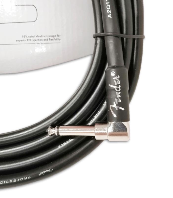 Photo detail of the Jack in L of the Fender Guitar Cable Professional