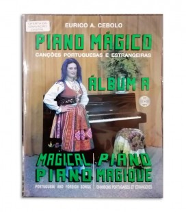 Foto da capa dp livro do Eurico Cebolo Titulado ALB A Método Piano Mágico Álbum A com CD