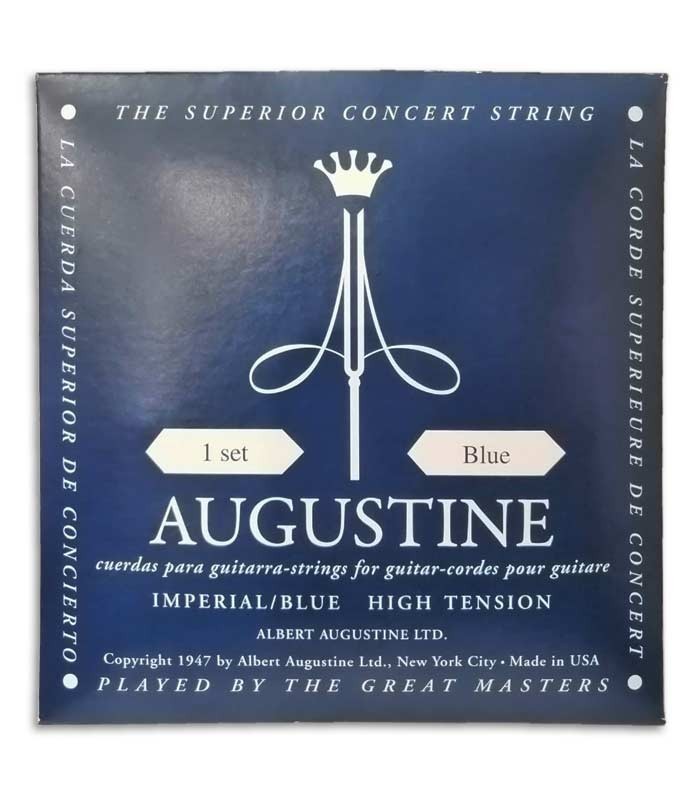 Portada del embalaje del Juego de Cuerdas Augustine Imperial Blue