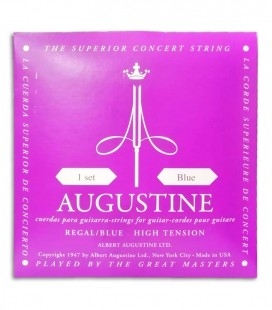 Foto da capa da embalagem do Jogo de Cordas Augustine Regal Blue para Guitarra Cl叩ssica