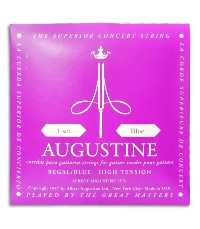 Portada del embalaje del Juego de Cuerdas Augustine Regal Blue 