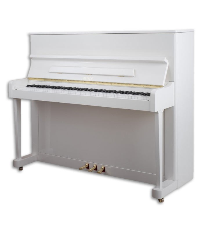 Photo of the Upright Piano Petrof P118 P1 with a white finish