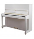 Foto do Piano Vertical Petrof P125 M1 com a acabamento em branco