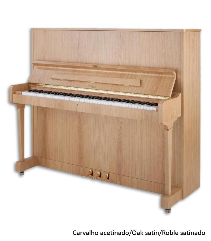 Photo of the Upright Piano Petrof P125 F1 with a satin beech cabinet