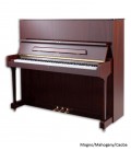 Foto do Piano Vertical Petrof P125 F1 com móvel de mogno