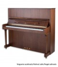 Foto do Piano Vertical Petrof P125 F1 com móvel de nogueira acetinado