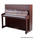 Foto do Piano Vertical Petrof P125 M1 com móvel de mogno