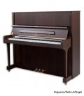 Foto do Piano Vertical Petrof P125 G1 com móvel de nogueira