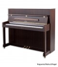 Foto do Piano Vertical Petrof P118 M1 com móvel de nogueira