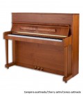 Foto do Piano Vertical Petrof P118 P1 com móvel de cerejeira acetinado
