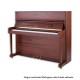 Foto do Piano Vertical Petrof P118 P1 com móvel de mogno acetinado
