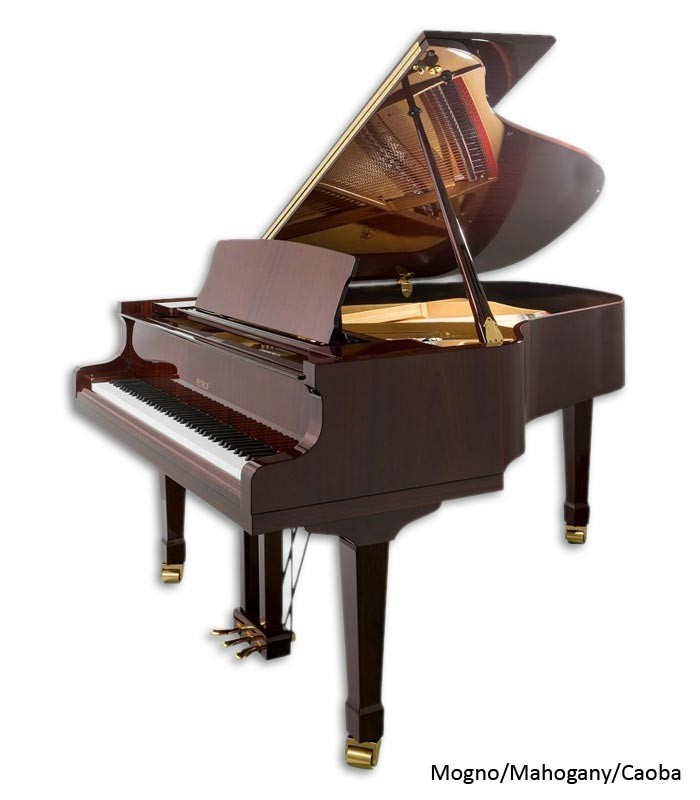 Photo of the Grand Piano Petrof P173 with a mahogany cabinet