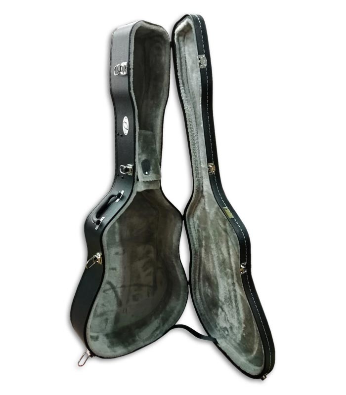Foto do interior do Estojo Ortolá 987/503 para Guitarra Folk
