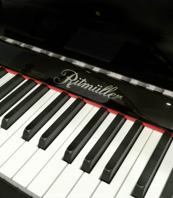 Piano Vertical Ritmuller AEU118S PE Silenty Classic 118cm Negro Pulido 3 Pedales